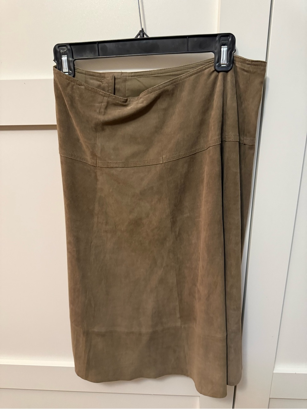 Joie Olive Suede Midi Skirt
